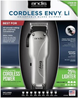 andis cordless envy li adjustable blade clipper